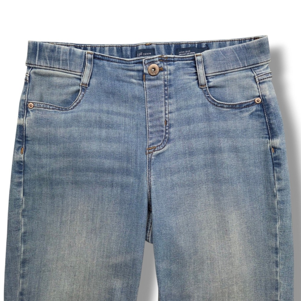 J Jill High Rise Straight Leg Crops Jeans Womens 6 Petite Stretch Denim - Picture 2 of 9